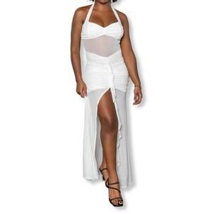 NEW RUNAWAY THE LABEL cecyl bodycon dress in white